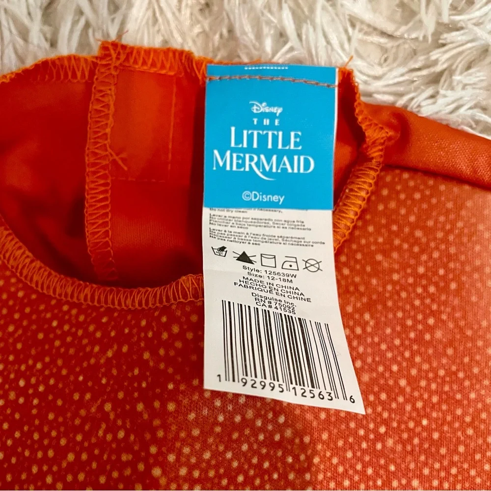 Disney Little Mermaid Sebastian Crab Costume Infant (12-18M) Halloween Toddler